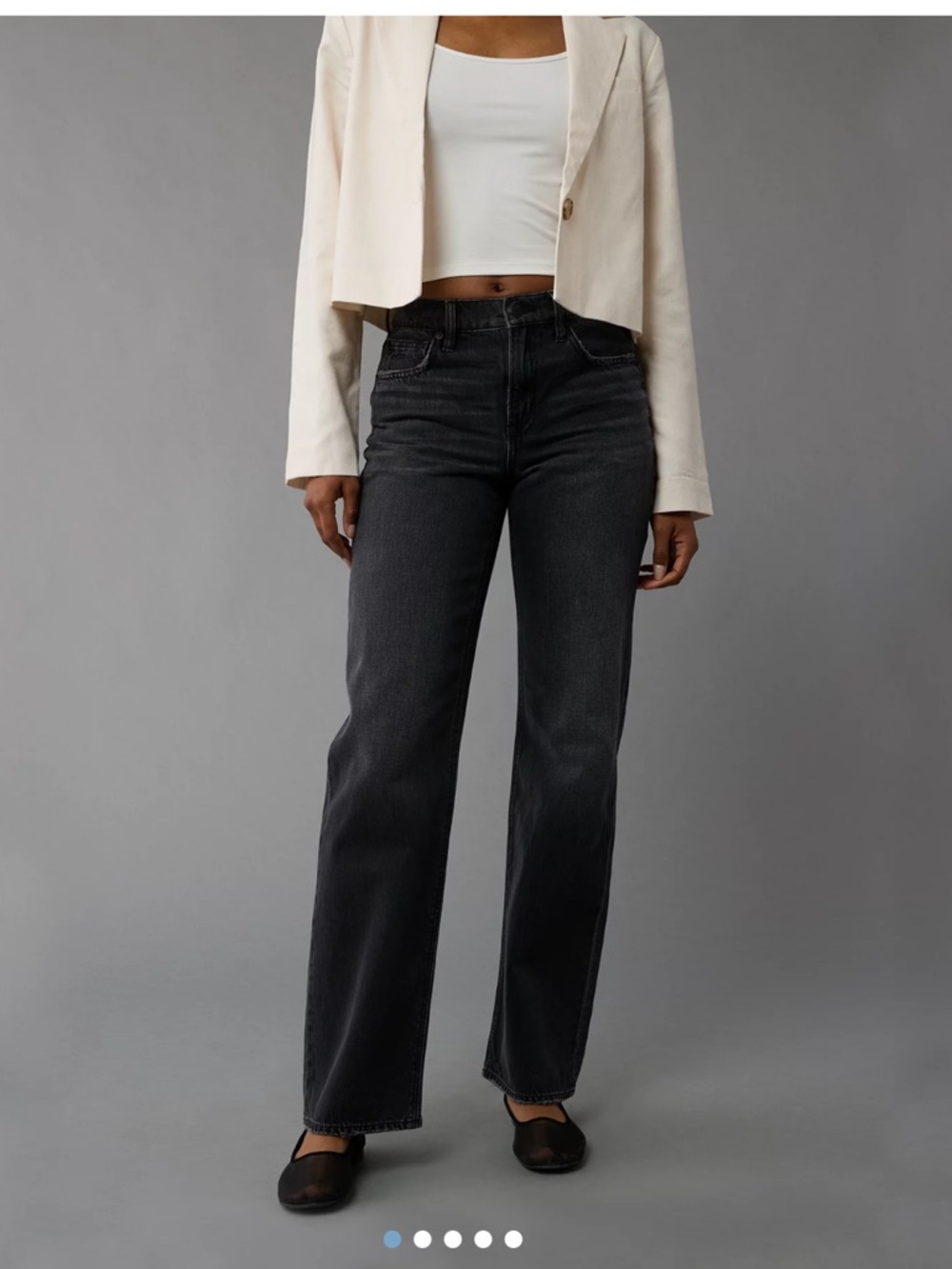 American Age Straight Leg Jeans in Black Wash